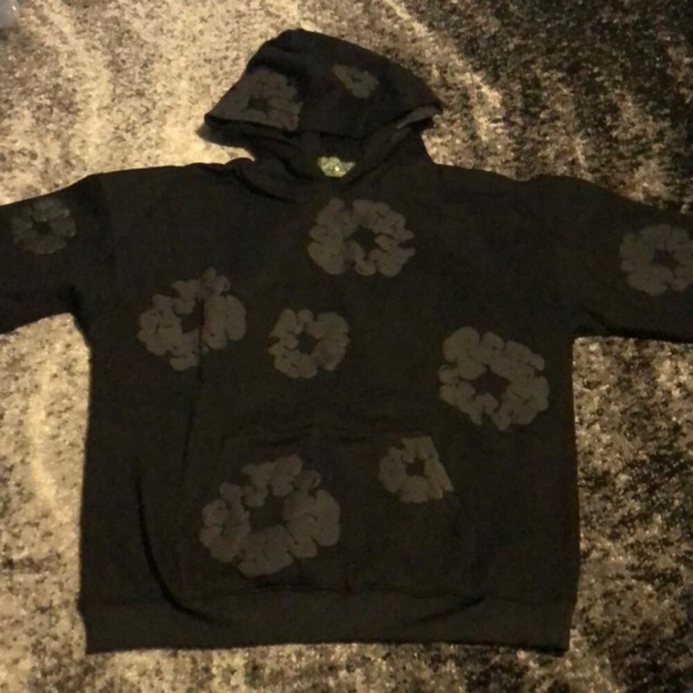 Denim Tears Monochrome Black The Cotton Wreath Sweatshirt Hoodie Men’s Large